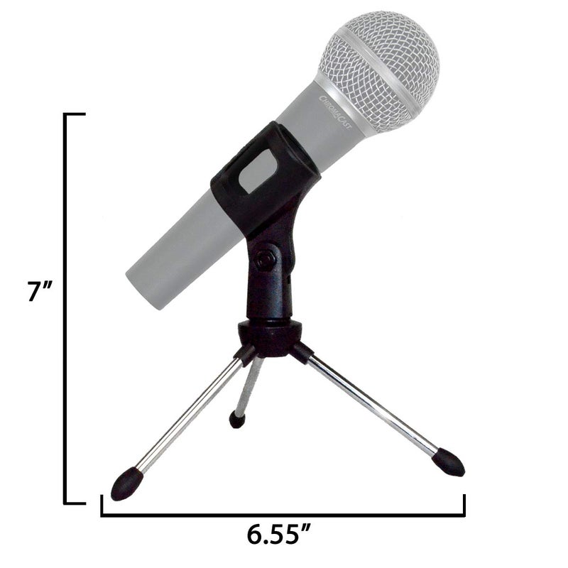 ChromaCast Super Lightweight Collapsible Desktop Microphone Tripod Stand with Mic Clip, Desk CC-TDMIC - Image 2